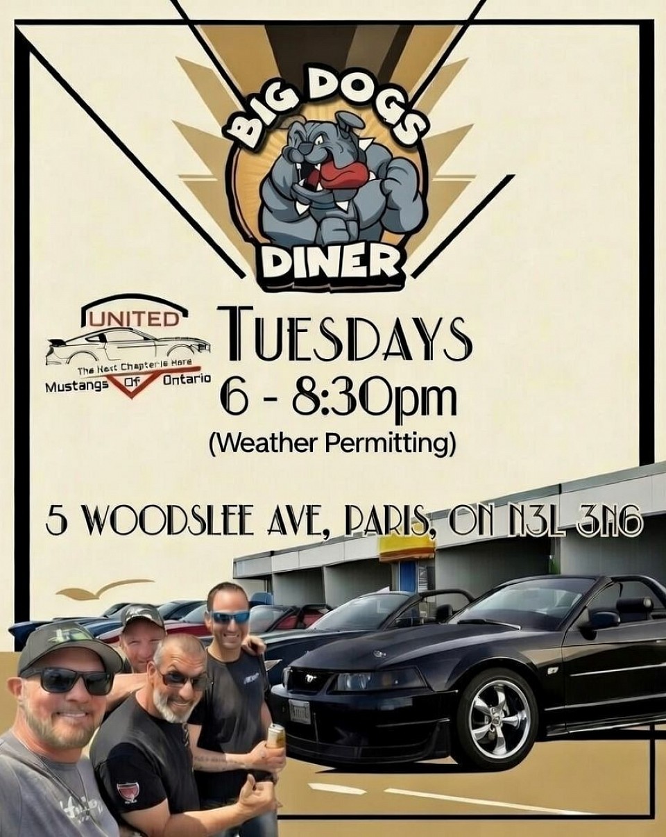 Big Dog Diner, Tuesday Evenings, United Mustangs Of Ontario