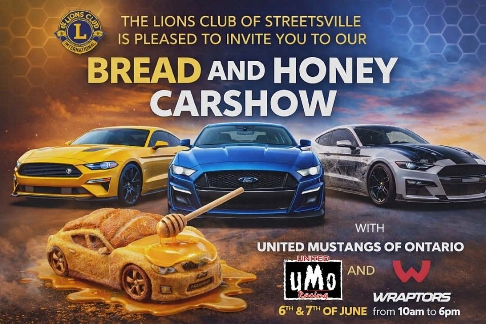 Bread and Honey Car Show, Presents by Wraptors Hamilton. JUNE 6, 2026