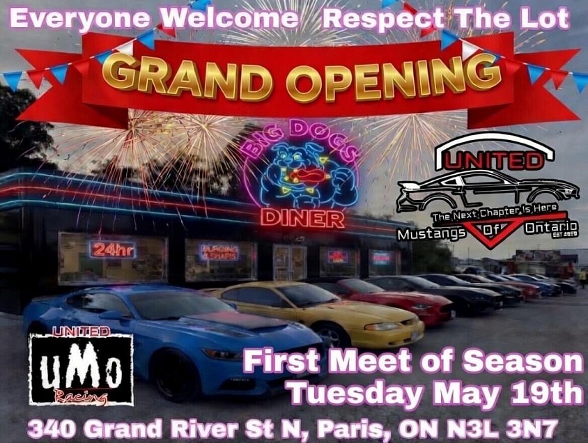 Big Dog Diner, Tuesday Evenings, United Mustangs Of Ontario